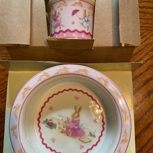 Royal Doulton Bunnykins “Sweet Hearts” baby set